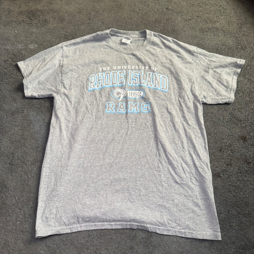 Gildan University of Rhode Island Rams T-Shirt Mens Large Gray URI Ram Academy